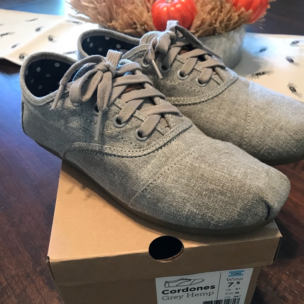 TOMS Cordones Grey Hemp 7.5